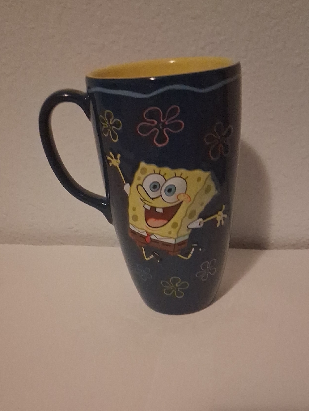 Nice Universal Studios Navy SpongeBob Squarepants Tall Ceramic Mug